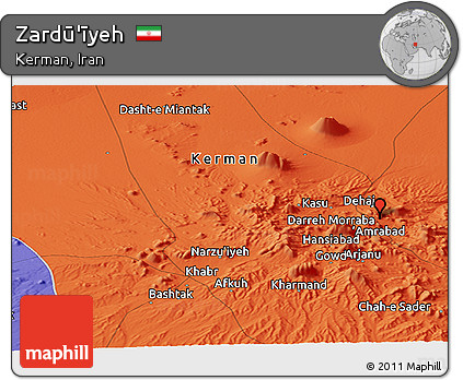 Political Panoramic Map of Zardū'īyeh