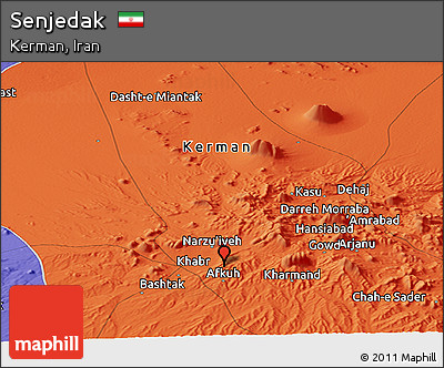 Political Panoramic Map of Senjedak