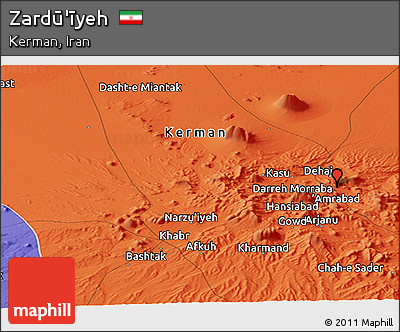 Political Panoramic Map of Zardū'īyeh