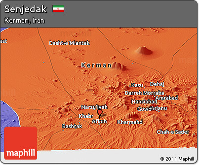 Political Panoramic Map of Senjedak