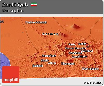 Political Panoramic Map of Zardū'īyeh