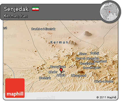 Satellite Panoramic Map of Senjedak