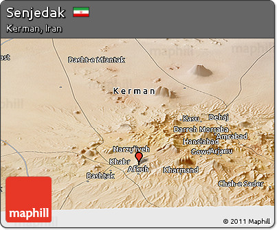 Satellite Panoramic Map of Senjedak