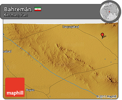 Physical 3D Map of Bahremān