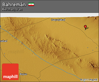 Physical 3D Map of Bahremān