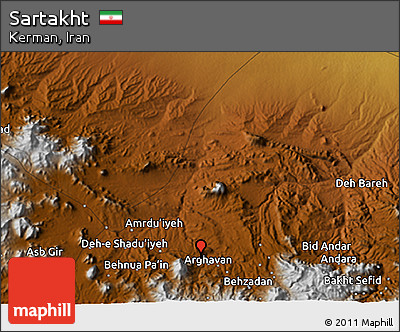 Physical 3D Map of Sartakht