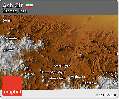 Physical 3D Map of Asb Gīr