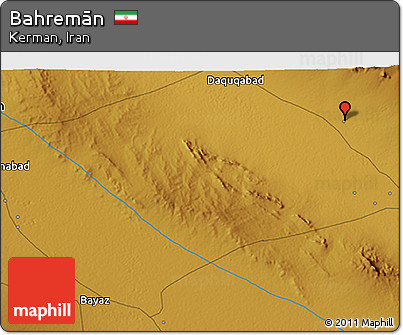 Physical 3D Map of Bahremān