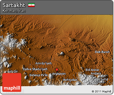 Physical 3D Map of Sartakht