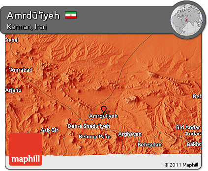 Political 3D Map of Amrdū'īyeh