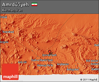 Political 3D Map of Amrdū'īyeh