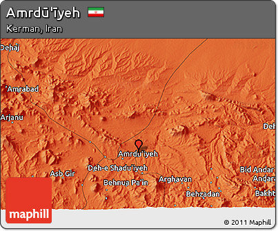 Political 3D Map of Amrdū'īyeh