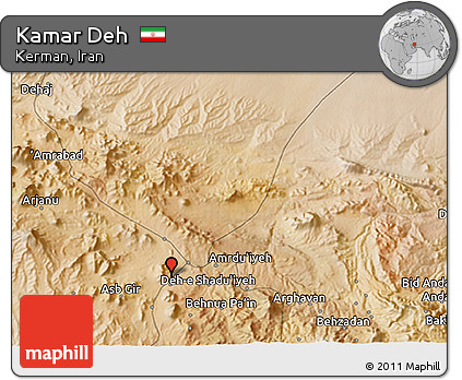 Satellite 3D Map of Kamar Deh