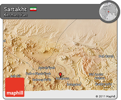 Satellite 3D Map of Sartakht