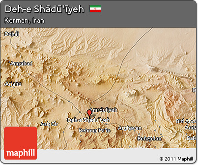 Satellite 3D Map of Deh-e Shādū'īyeh