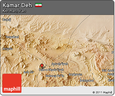 Satellite 3D Map of Kamar Deh