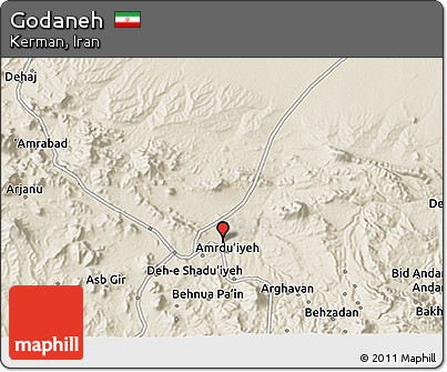 Shaded Relief 3D Map of Godaneh
