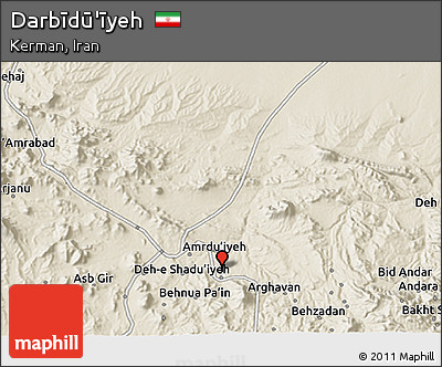 Shaded Relief 3D Map of Darbīdū'īyeh