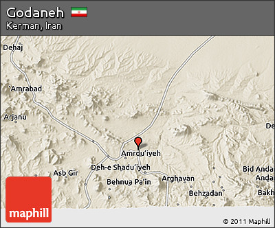 Shaded Relief 3D Map of Godaneh
