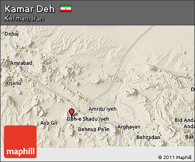 Shaded Relief 3D Map of Kamar Deh