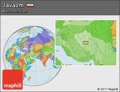 Political Location Map of Javazm