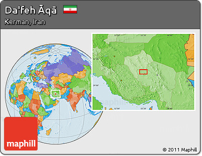 Political Location Map of Da'feh Āqā
