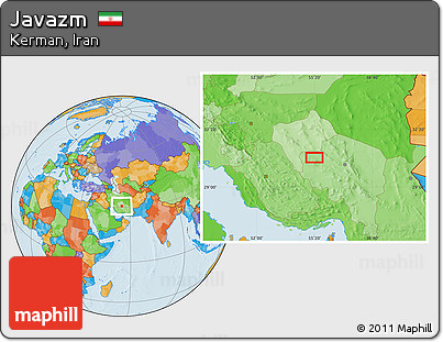 Political Location Map of Javazm