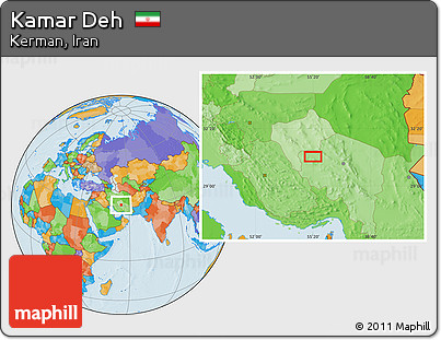 Political Location Map of Kamar Deh