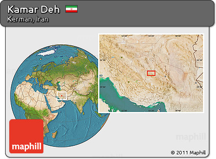 Satellite Location Map of Kamar Deh