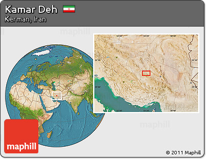 Satellite Location Map of Kamar Deh