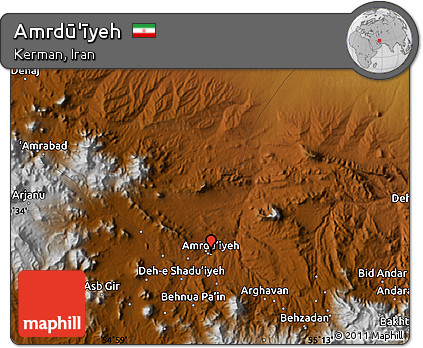 Physical Map of Amrdū'īyeh