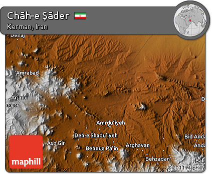 Physical Map of Chāh-e Şāder