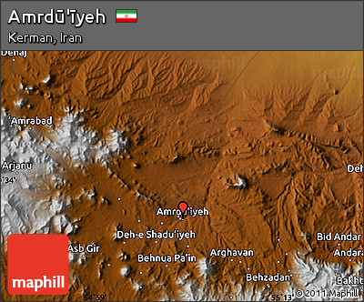 Physical Map of Amrdū'īyeh