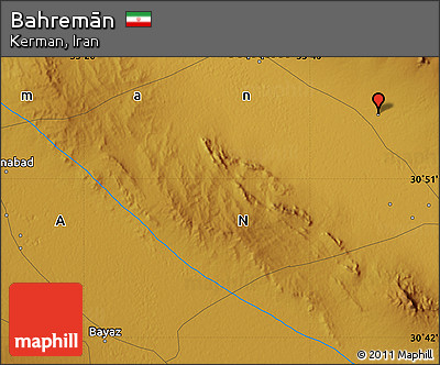 Physical Map of Bahremān