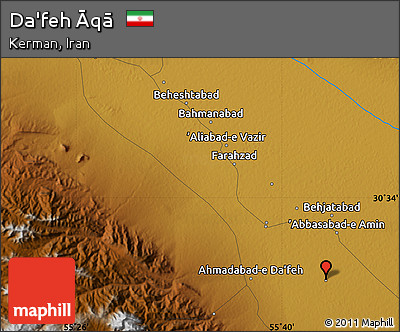 Physical Map of Da'feh Āqā