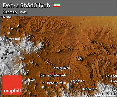 Physical Map of Deh-e Shādū'īyeh