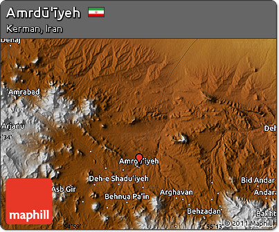 Physical Map of Amrdū'īyeh
