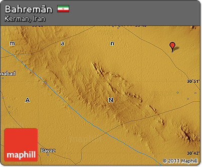 Physical Map of Bahremān