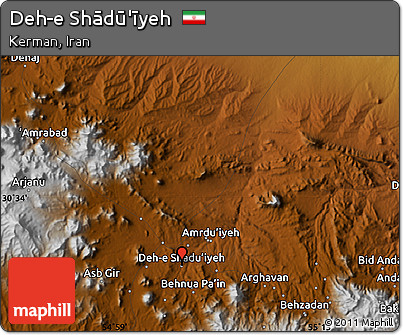 Physical Map of Deh-e Shādū'īyeh
