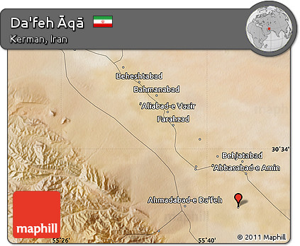 Satellite Map of Da'feh Āqā