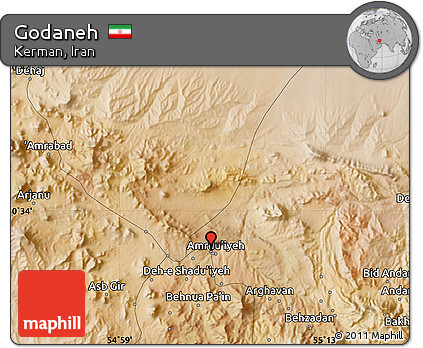 Satellite Map of Godaneh