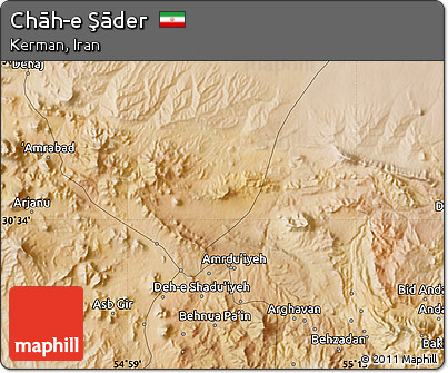 Satellite Map of Chāh-e Şāder