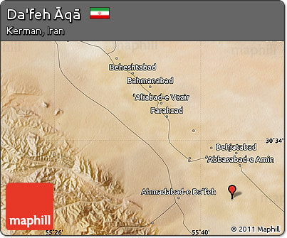 Satellite Map of Da'feh Āqā