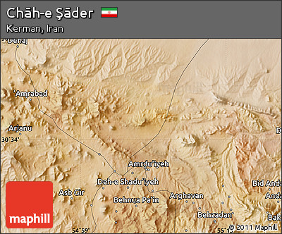 Satellite Map of Chāh-e Şāder