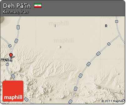 Shaded Relief Map of Deh Pā'īn