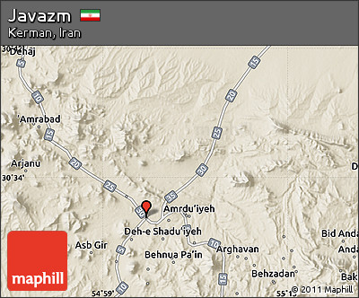 Shaded Relief Map of Javazm