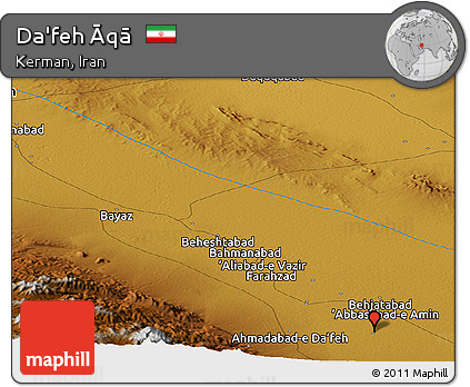 Physical Panoramic Map of Da'feh Āqā
