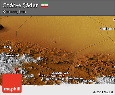 Physical Panoramic Map of Chāh-e Şāder