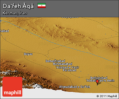 Physical Panoramic Map of Da'feh Āqā