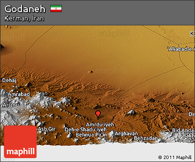 Physical Panoramic Map of Godaneh